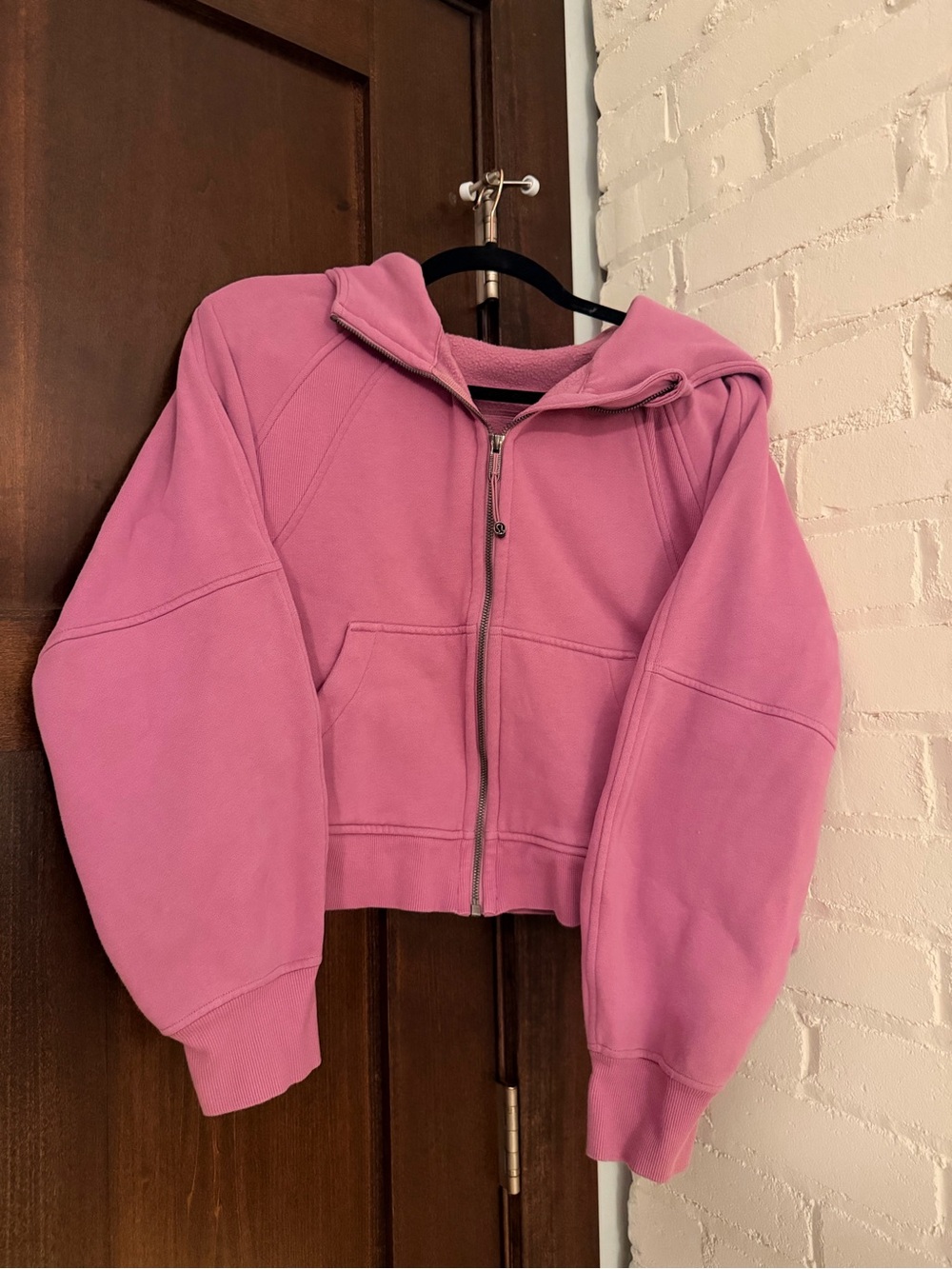 Lululemon Mauve Pink Hooded Full Zip Scuba Style Sweatshirt L/XL